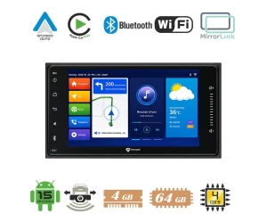 VenCore 3236-10004 - Android 15 Multimedia για Toyota ALL 7 inches Deck 200mm 4GB/64GB με 