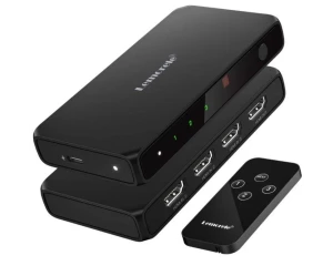  Lemorele G99 HDMI Switch 3-σε-1 με Τηλεχειριστήριο (4K@30Hz/HDMI 2.0/USB-C Τροφοδοσία) Bl