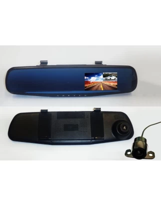 Κάμερα καθρέπτης αυτοκινήτου FHD DVR καταγραφικό πορείας + ευρυγώνια κάμερα οπισθοπορείας 