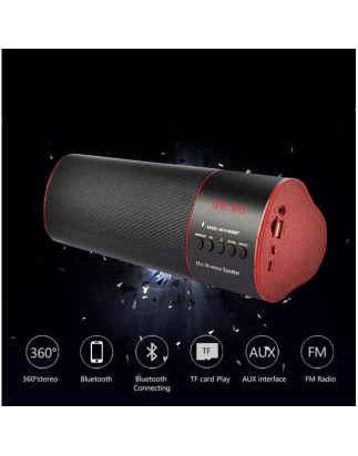 Ηχείο bluetooth επαναφορτιζόμενο με υποδοχές usb - micro sd - line in OEM