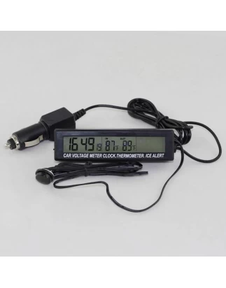 Ψηφιακό ρολόι - Θερμόμετρο - Βολτόμετρο αυτοκινήτου OEM