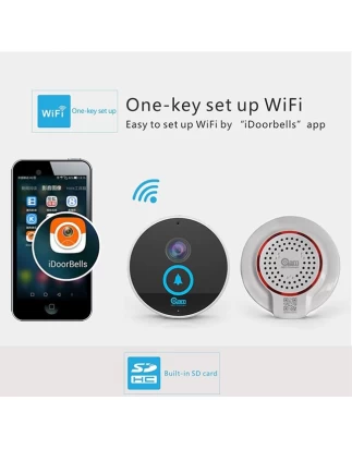 Κάμερα ματάκι πόρτας WiFi καταγραφικό - Ασύρματο κουδούνι - Εικόνα στο κινητό σας όσο μακριά και εάν βρίσκεσθε OEM