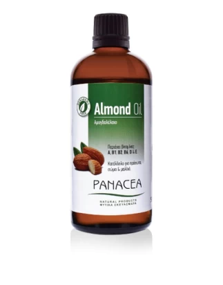 Almond Oil 100ml Panacea Natural Products - Λάδι Αμυγδάλου Κατάλληλο για Πρόσωπο, Σώμα, Μα