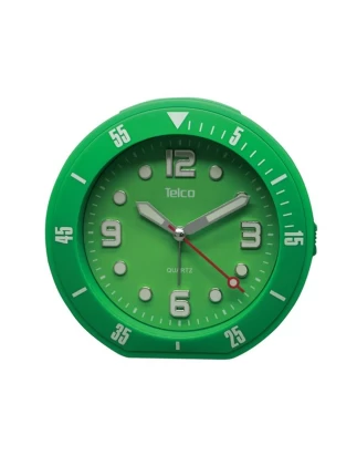 Επιτραπέζιο Αθόρυβο Ρολόι με Rubber Φινίρισμα πράσινο Telco Mod 2809 