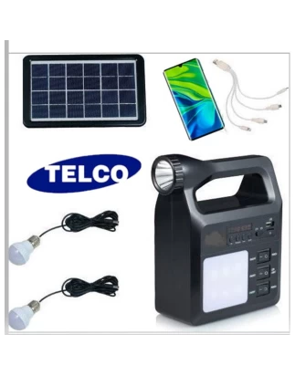 Ηλιακό κιτ Telco με ραδιόφωνο - MP3 player - Ισχυρός προβολέας - 2 Λάμπες Led - Φωτιστικό έξτρα - Αυτονομίας 17ωρών - Θύρα usb για φόρτιση κινητών κ.λ.π mod IS-1388s