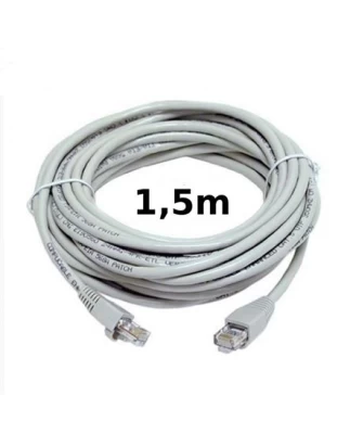 Καλώδιο δικτύου Ethernet CAT5E 1.5μ - Εσωτερικού + Εξωτερικού Χώρου με φις RG 45 ΟΕΜ