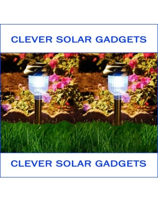 Ηλιακά φωτιστικά κήπου αλουμινίου (Σετ 2 τεμαχίων) αυτονομία έως 10 ώρες ΟΕΜ