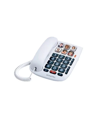  Ενσύρματο τηλέφωνο με 6 μεγάλα πλήκτρα άμεσης κλήσης Λευκό TMAX10