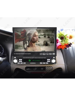 CleverMultimedia  Android Car 1 DIN με Ελληνικό Μενού  Αναδιπλούμενη Οθόνη Αφής 7  WiFi  GPS Χάρτες Offline  Bluetooth Hands Free  USB  Έλεγχος από το Τιμόνι  Σύνδεση με Κινητό  OEM