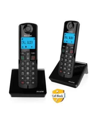 Ασύρματο τηλέφωνο με δυνατότητα αποκλεισμού κλήσεων S250 DUO Alcatel
