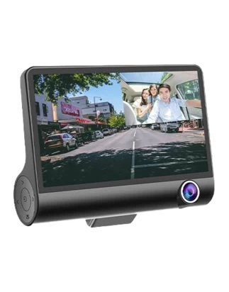 Clever CarDVR Τριπλή Κάμερα Αυτοκινήτου με κάμερα οπισθοπορείας  4 INCH Οθόνη με ανάλυση