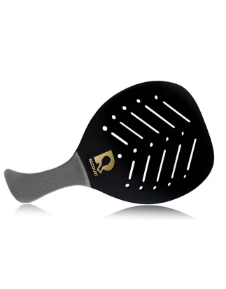 Ρακέτα Παραλίας RACQUET Μαύρη με Τρύπες και Γκρί Λοξή λαβή MORSETO