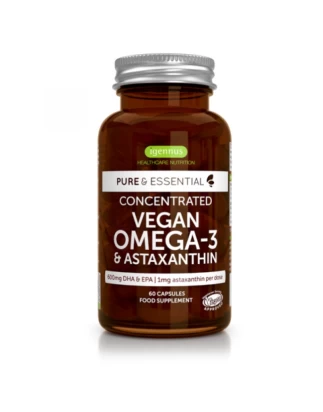 Vegan Ωμέγα -3 DHA EPA 600mg & Ασταξανθίνη Pure & Essential 60 caps