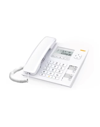 Ενσύρματο τηλέφωνο με αναγνώριση κλήσης Λευκό Τ56 telco