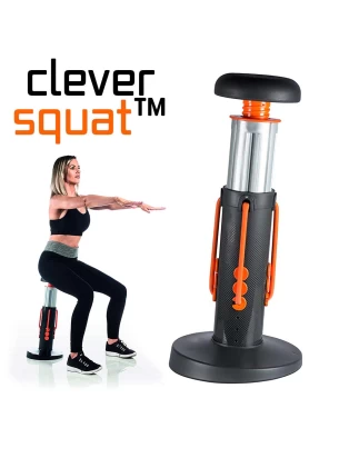 Clever Squat  Όργανο γυμναστικής Squat  3 επίπεδα εκγύμνασης  15 παραλλαγές ασκήσεων squat  5ο κλίση για σωστή τεχνική  Ρυθμιζόμενο ύψος  Σταθερή βάση  Ελαφρύ, αποθηκεύεται εύκολα  Ελληνικές Οδηγίες
