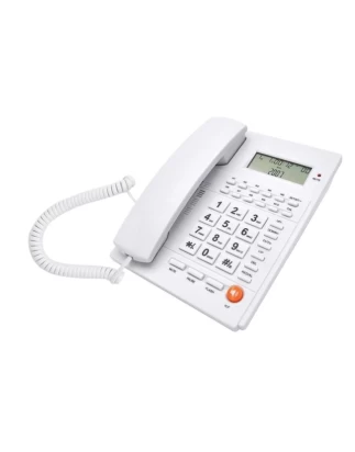 Ενσύρματο τηλέφωνο με αναγνώριση κλήσης λευκό Telco ΤΜ-PA117