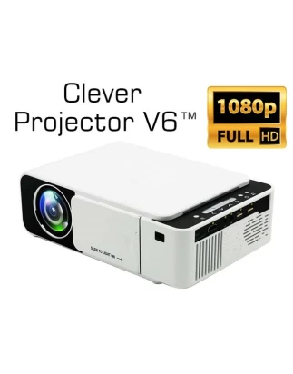 Clever Projector V6  3500 Lumens  Yποδοχές σήματος HDMI, AV , VGA, USB  Είσοδος ακουστικών/εξωτερικών ηχείων 3,5mm  Stereo ηχεία με υποστήριξη surround  30 έως 170 ίντσες προβολής