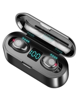 Clever Earbuds F9  Aσύρματα Ακουστικά Bluetooth με θήκη φόρτισης powerbank / stand κινητού  Βluetooth v5.0  Η θήκη φόρτισης είναι 2000mah powerbank με θύρα USB out για φόρτιση κινητού! 