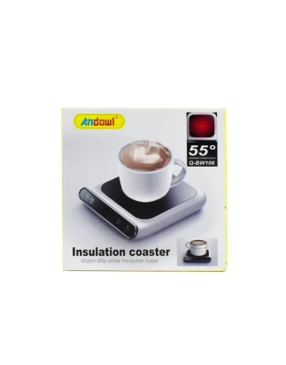 Ηλεκτρική Θερμαινόμενη εστία 55ºC USB Andowl Q-BW106 - Λευκό - Βάση για ζεστό καφέ - ρόφημ