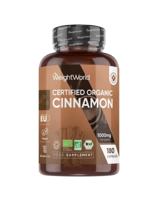 Συμπλήρωμα διατροφής Οργανική Κανέλα WeightWorld 1000mg 180 caps