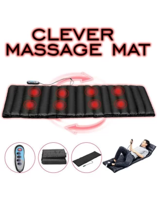 Clever Massage Mat  Θερμαινόμενο στρώμα με 4 ανεξάρτητες ζώνες μασάζ  ώμοι, μέση, γλουτο