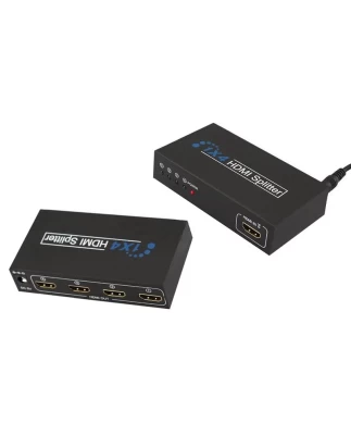 HDMI SPLITTER 1080P 3D 1.4 ΤΕΣΣΑΡΩΝ ΕΞΟΔΩΝ ΜΕ ΤΡΟΦΟΔΟΤΙΚΟ