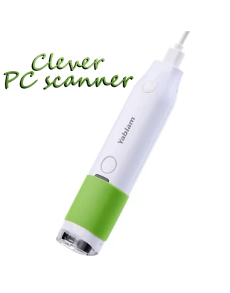 Clever PC Scanner  Σκανάρεις και Επεξεργάζεσαι Κάθε Βιβλίο ή Έγγραφο Άμεσα  Πανεύκολο στη Χρήση  Σύνδεση με PC (Windows) μέσω USB  Επιλογή λειτουργίας δεξιόχειρα, αριστερόχειρα  Πλήκτρο που λειτουργεί ως ENTER/TAB/SPACE  Μετατρέπει Κάθε Βιβλίο ή Έγγ