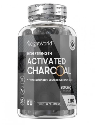 Activated Charcoal 2000mg (180caps) weigth world - Ενεργός Άνθρακας