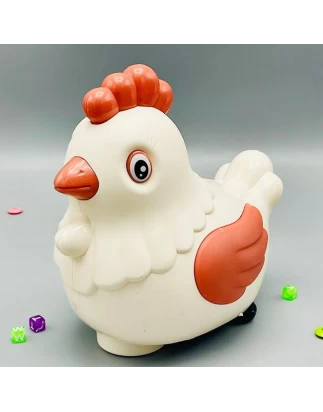 Κότα που τραγουδάει ένα διασκεδαστικό παιχνίδι gadget που γεννάει αυγά και κακαρίζει και έχει χρώματα που αναβοσβήνουν