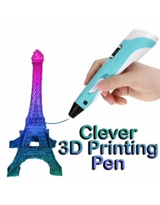 Clever 3D Printing Pen  Στυλό για 3D Σχεδίαση με ABS / PLA νήμα εκτύπωσης 1.75mm  LCD οθ