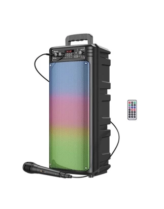 Φορητό Ηχείο Wireless BT V5.0 2x10W 2200mAh USB 3.5mm και Micro-SD με Ενσύρματο Μικρόφωνο