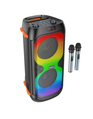 Φορητό Ηχείο Wireless BT V5.1 2x20W 3600mAh USB 3.5mm FM με 2 Ασύρματα Μικρόφωνα
