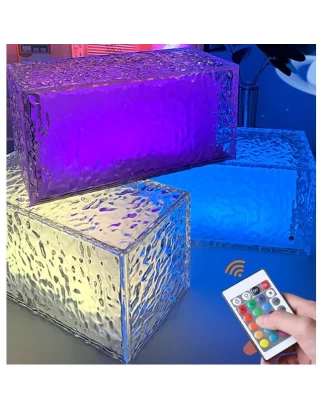 Ατμοσφαιρικό τηλεχειριζόμενο επιτραπέζιο/επίτοιχο φωτιστικό με εναλλαγή χρωμάτων 
