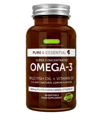 Λιπαρά Ωμέγα 3 Ιχθυέλαιο & Βιταμίνη D3 1000iu EPA&DHA 60softgel Igennus