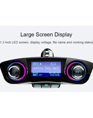 FM Transmitter με οθόνη Car kit με USB mp3/WMA player & Bluetooth