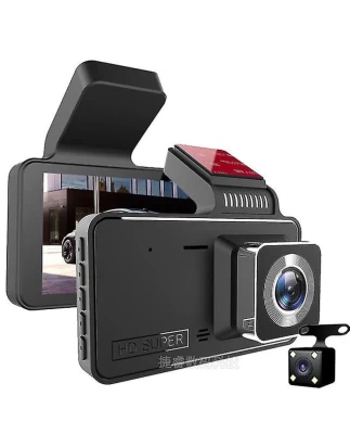 Κάμερα αυτοκινήτου καταγραφικό HD blackbox dvr με ανίχνευση κίνησης - G sensor - 4'' οθόνη HD - ενσύρματη κάμερα οπισθοπορείας