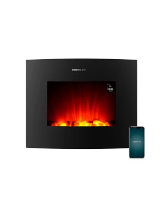 Ready Warm 2650 Curved Flames Connected CEC-05814 Ηλεκτρικό Τζάκι Επιτοίχιο 2000 W (52 x 6