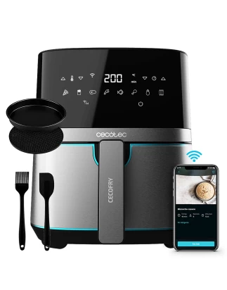 Cecofry Full Inox 5500 Connected Pack CEC-03320 Ψηφιακή Φριτέζα Αέρος (Air Fryer) με Αποσπ