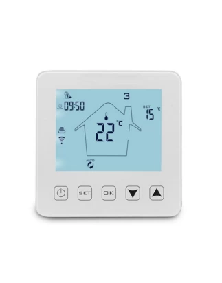  Hysen HY08WE-4-WIFI Έξυπνος Θερμοστάτης καλοριφέρ Smart WiFi & Internet control  (WH)