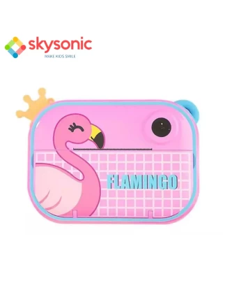  Skysonic Instant Kids Camera με θερμικό εκτυπωτή και εφαρμογή WiFi (Ροζ Φλαμίνγκο)