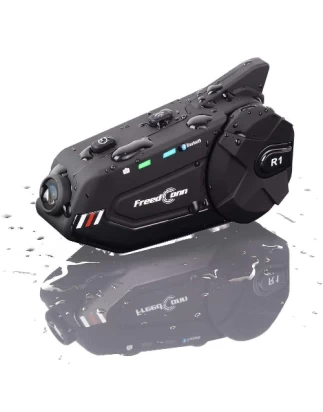  FreedConn R1 Plus E Κάμερα Πορείας 1080P/WiFi Αναμετάδοση/Ενδοεπικοινωνία Μονή για Κράνος