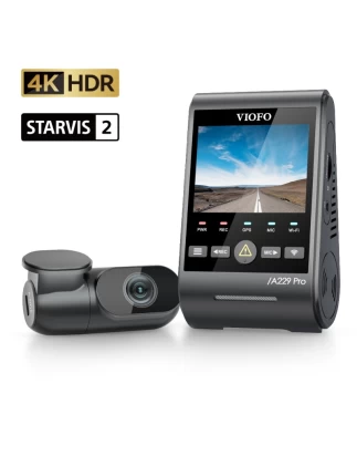  VIOFO A229 Pro 2CH Διπλή Κάμερα Dash Αυτοκινήτου με Φωνητικές Εντολές (4K HDR/Sony Starvi