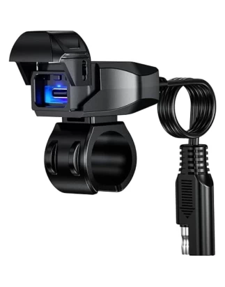  Kewig B10 Φορτιστής Τιμονιού Μηχανής SAE σε Type-C (36W/Αδιάβροχος/LED/DC 9V-24V/Καλώδιο 