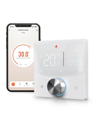  MOES WHT-009 Smart WiFi Θερμοστάτης με Περιστροφικό Διακόπτη για Φυσ. Αέριο ή Πετρέλαιο (