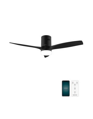 ENERGYSILENCE AERO 5600 AQUA BLACK&BLACK CONNECTED 08524 Ανεμιστήρας Οροφής Wi-Fi IP44 με 