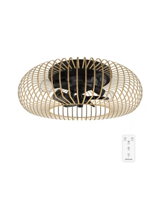 ENERGYSILENCE LAMPAERO 600 NATURAL LIGHTWOOD 08643 Ανεμιστήρας Οροφής 2 σε 1 20W