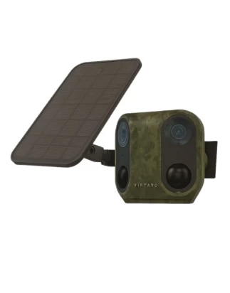  Virtavo PandaVista DualEyes Κάμερα Ασφαλείας WiFi Εξωτερικού Χώρου (2x2MP / 160° / Ηλιακή