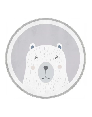  Giggles & Co. Στρογγυλό Βρεφικό Χαλί “Nordic Bear” – Μαλακό 3εκ. (Ø200 εκ.)