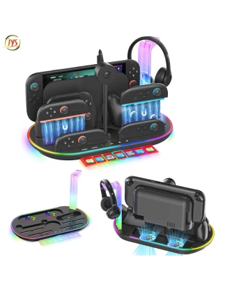  Βάση Φόρτισης Switch 2 Multifunctional με Ψύξη, RGB & Φόρτιση 4 Χειριστηρίων JYS NS2322 Μ