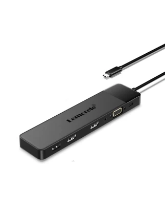  Lemorele TC200 Docking Station 13-σε-1 USB-C Hub για MacBook Pro / Air με Dual 4K HDMI, V